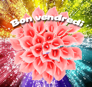 Gif animé Bon vendredi tulipes